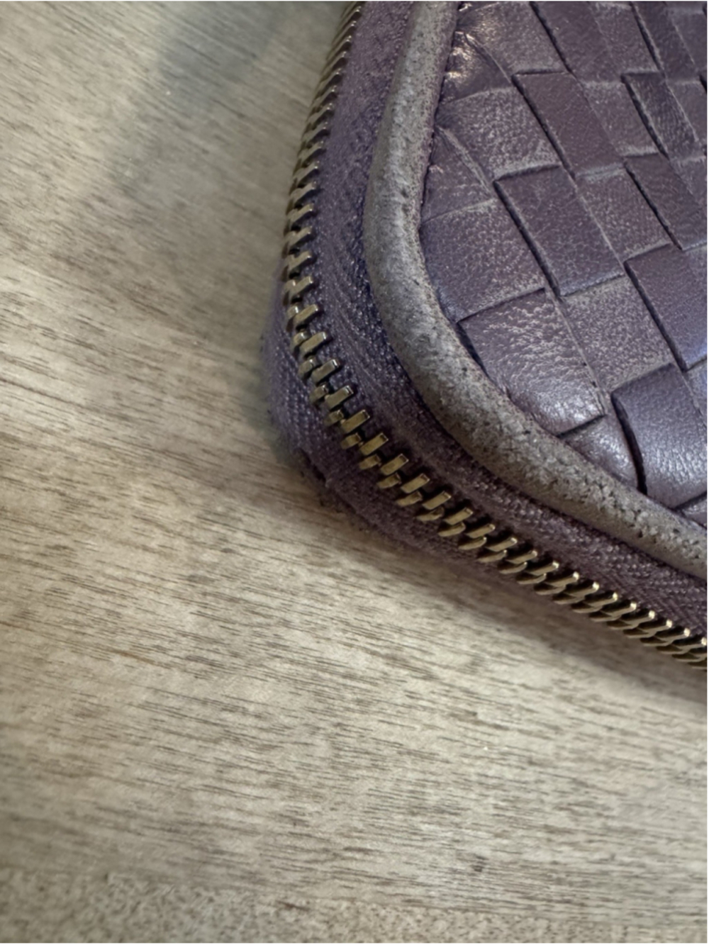 Bottega Veneta Authentic Intrecciato Leather Zip Around Women Wallet Mauve - Picture 5 of 14